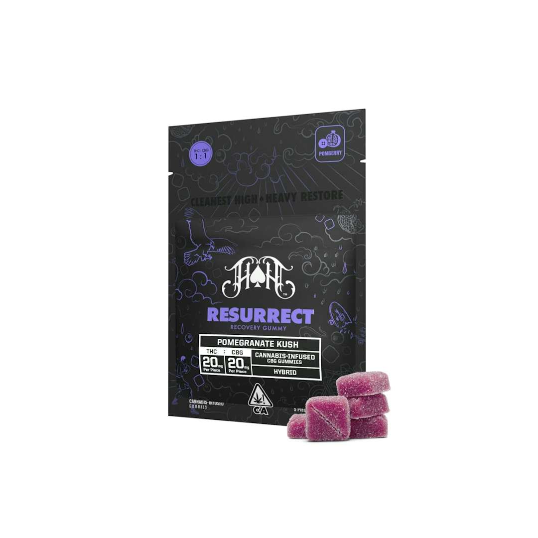 Pomegranate Kush Resurrect THC CBG Recovery Gummy 100mg